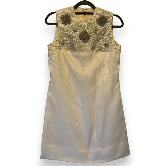 Vintage Dresses & Skirts - Vintage Handmade 60’s Mid Century MCM Beaded Sequins Mini Dress